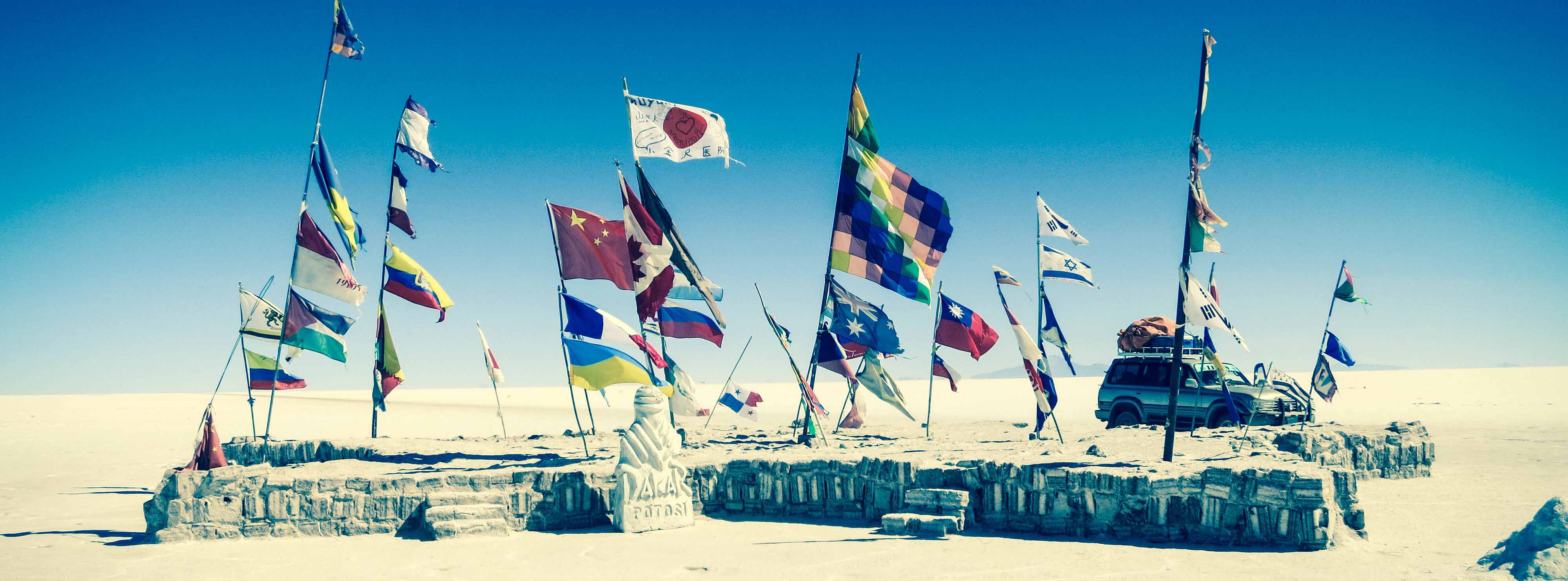 Uyuni Salt Flats Flags